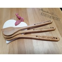 Kochlöffel/Pfannenwender Mit Lasergravur, Individuell Gestaltbar Kochlöffel/Pfannenwender Mit Lasergravur, Individuell Gestaltbar von AlexasKreativwerk
