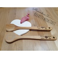 Kochlöffel/Pfannenwender Mit Lasergravur, Individuell Gestaltbar Kochlöffel/Pfannenwender Mit Lasergravur, Individuell Gestaltbar von AlexasKreativwerk