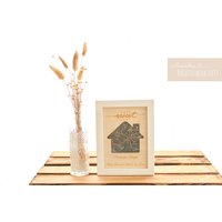 Personalisiertes Geschenk Zum Richtfest, Einzug, Hochzeit Mit Koordinaten Für Das Zuhause Bilderrahmen von AlexasKreativwerk