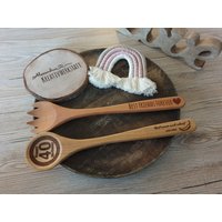 Salatbesteck Mit Lasergravur, Individuell Gestaltbar von AlexasKreativwerk