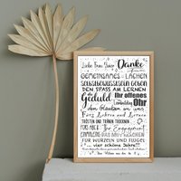 Abschiedsgeschenk Grundschule | Geschenk Lehrer Abschied Personalisiertes Poster Danke Lehrerin von AlexeSohnDesign