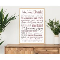 Abschiedsgeschenk Kita | Erzieherin Tagesmutter Personalisiertes Poster Danke von AlexeSohnDesign
