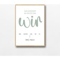 Personalisiertes Familienposter | Schönes Familiengeschenk Poster Familienprint Das Schönste An Uns Ist Das Wir von AlexeSohnDesign