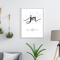 Personalisiertes Poster Hochzeitsgeschenk | Ja Name Datum Partner Ehe Liebe Jahrestag Partnerschaft Paardruck Vornamen Personalisiertes Poster Hochzeitsgeschenk | Ja Name Datum Partner Ehe Liebe Jahrestag Partnerschaft Paardruck Vornamen von AlexeSohnDesign