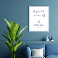 Poster Ich Geh Mit Dir Wohin Du Willst Personalisierung | Liebeserklärung Personalisiert Leuchtturm Geschenk Zur Hochzeit von AlexeSohnDesign