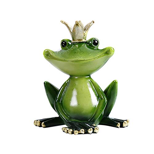 Alextry Ornament Frosch Skulptur, Garten/Innendekoration, 3D Yoga Frosch Figur Dekoration Statue, Fish Tank Terrarium Ornament für Außen/Innenbereich, Grün von Alextry