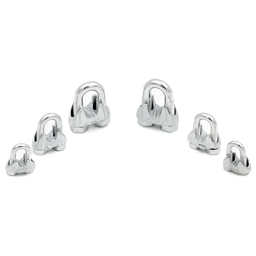 ALFA LOGISTIK Seilklemme 8mm 10 Stück - Verzinkte Seilklemmen - Stahlseil Klemmen - Drahtseilklemmen ALFA LOGISTIK Seilklemme 8mm 10 Stück - Verzinkte Seilklemmen - Stahlseil Klemmen - Drahtseilklemmen von Alfa Logistik