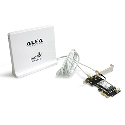 Alfa Network Alfa Wi-Fi 6E PCIe Karte mit Panel-Antenne AIT-AX210-EZ von ALFA NETWORK