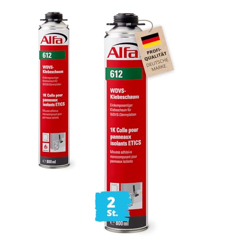 2x Alfa WDVS-Klebeschaum 800 ml WDVS-Kleber von Alfa
