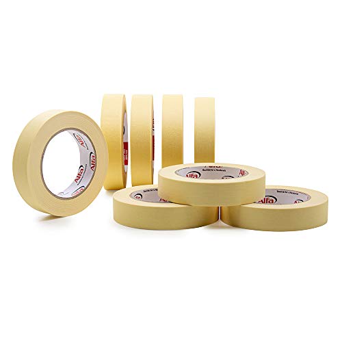 Alfa 8x Feinkrepp EASY 25 mm x 50 m - Hochwertiges, nässeresistentes, reißfestes Malerfeinkrepp Alfa 8x Feinkrepp EASY 25 mm x 50 m - Hochwertiges, nässeresistentes, reißfestes Malerfeinkrepp von Alfa