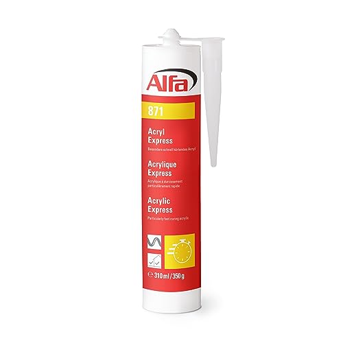 Alfa Acryl-Dichtstoff weiß 310 ml Profi-Qualität besonders schnell härtendes Maler-Acryl - nach 10 Minuten überstreichbar von Alfa
