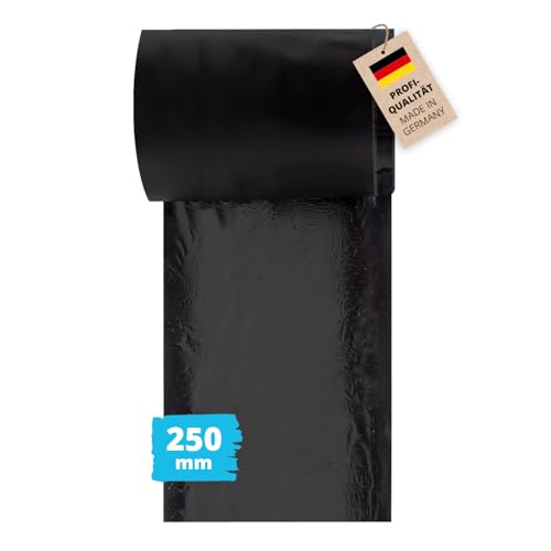 Alfa EPDM-Folie 250 mm x 20 m schwarze Dichtfolie aus EPDM-Kautschuk mit einseitigem Butyl-Streifen zur äußeren Abdichtung von Fenster- und Türelementen von Alfa