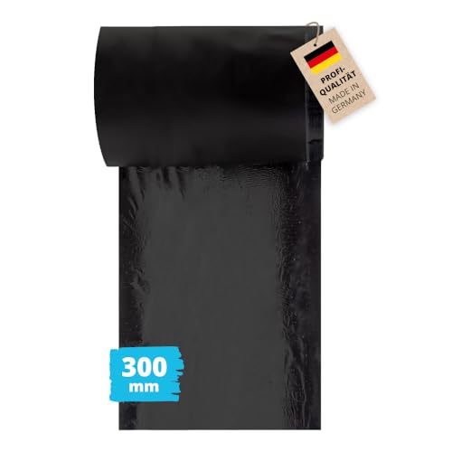 Alfa EPDM-Folie 300 mm x 20 m schwarze Dichtfolie aus EPDM-Kautschuk mit einseitigem Butyl-Streifen zur äußeren Abdichtung von Fenster- und Türelementen von Alfa