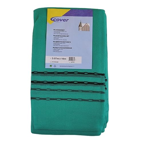 Alfa Gerüstschutznetz 3,07m x 10 m grün Profi-Qualität Schutznetz Abdecknetz Abrissnetz Dachdeckerfangnetz von Alfa