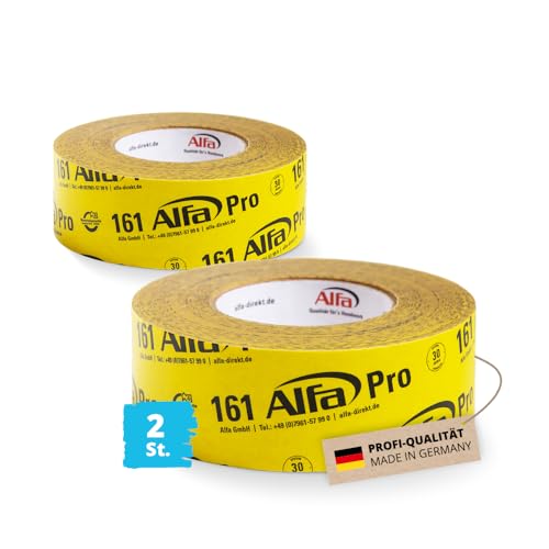 Alfa 2x Pro Spezialklebeband 50 mm x 25 m Profi-Qualität Dampfbremsen Dampfsperren Dachfolien aggressiv klebendes luftdichtes Folienklebeband/Systemklebeband von Alfa