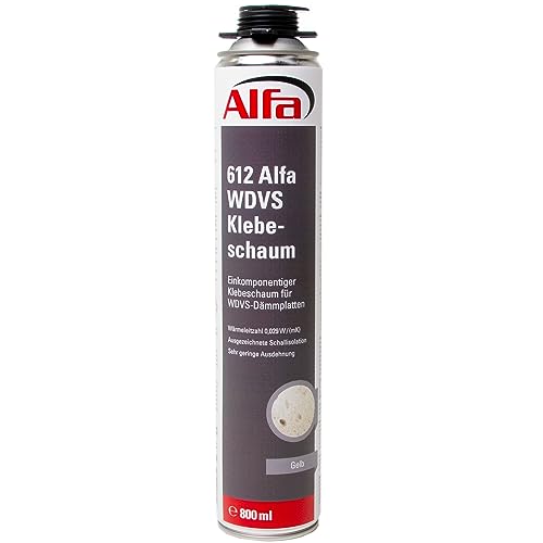 Alfa WDVS-Klebeschaum 800 ml WDVS-Kleber Montageschaum Montagekleber Klebstoff von Alfa