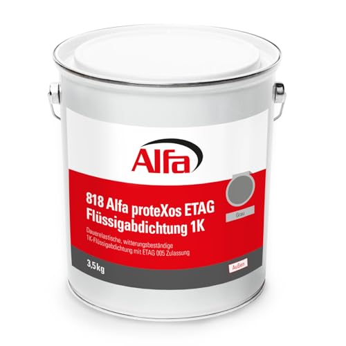 6x 7 kg Alfa proteXos ETAG Flüssigabdichtung 1K gebrauchsfertige Abdichtung für Instandsetzungen und Neubauten von Alfa