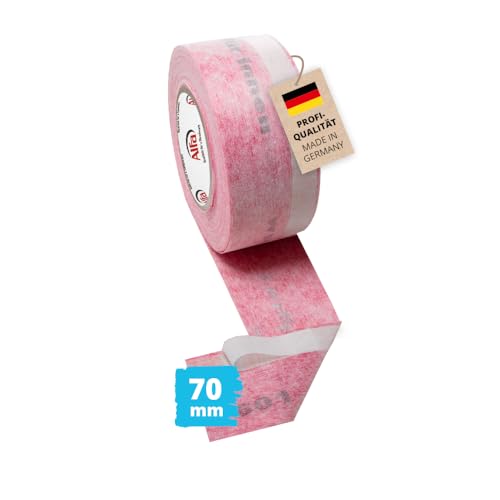 Alfa 1x Fensteranschlussband Innen 70 mm x 25 m rosa Profi-Qualität diffusionsoffenes Fensterdichtband für den Innenbereich von Alfa