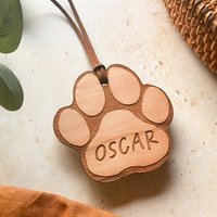 Pfotendruck Christbaumkugel, Haustierkugel, Hundekugel, Katzenkugel, Personalisierter Haustierschmuck, Haustier Weihnachtsdekoration von AlfalfaDesign