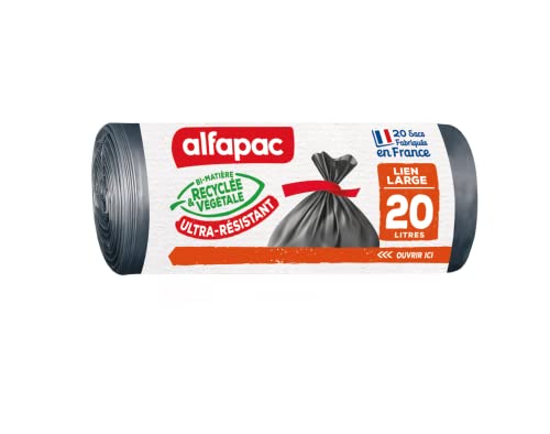 Alfapac 3232767510202 20 Staubsaugerbeutel, recycelt, 20 l, Schwarz von Alfapac