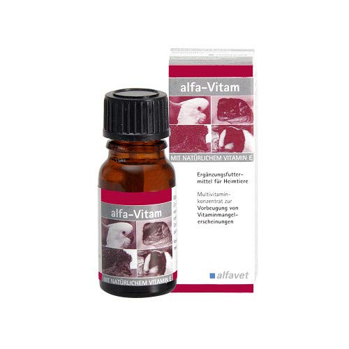 alfavet alfa-Vitam, 10ml, Multi Vitaminkonzentrat zur Vorbeugung von Vitaminmangelerscheinungen, Ergänzungsfuttermittel für Vögel, Kleinnager, Reptilien alfavet alfa-Vitam, 10ml, Multi Vitaminkonzentrat zur Vorbeugung von Vitaminmangelerscheinungen, Ergänzungsfuttermittel für Vögel, Kleinnager, Reptilien von Alfavet