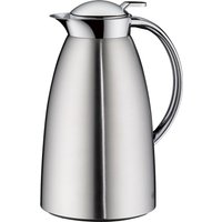 Alfi Isolierkanne "GUSTO, mit Hartglaseinsatz" 1 l 1 Stk. tlg. 12h heiß & 24 kalt, Drehverschluss mit bequemem Druckknopf von Alfi