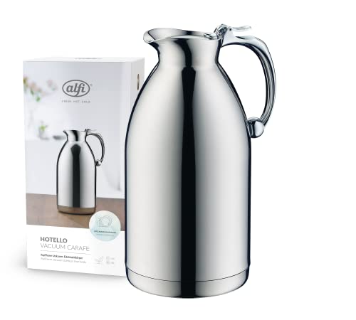 alfi HOTELLO 1,5l, Isolierkanne aus doppelwandigem Edelstahl, hält 4 Stunden warm, 6 Stunden kalt, locker aufliegender Deckel, mit einer Hand ausgießen, plastikfrei, spülmaschinenfest, für Gastronomie alfi HOTELLO 1,5l, Isolierkanne aus doppelwandigem Edelstahl, hält 4 Stunden warm, 6 Stunden kalt, locker aufliegender Deckel, mit einer Hand ausgießen, plastikfrei, spülmaschinenfest, für Gastronomie von alfi