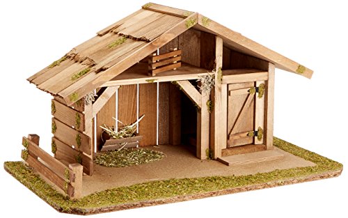 Alfred Kolbe Krippen 1331/12 Weihnachtskrippe aus Holz für 10-12 cm Figuren 55 x 30 x 29 cm, Braun von Alfred Kolbe Krippen
