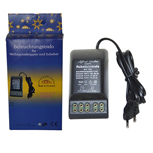 Alfred Kolbe Krippen AM 27 Weihnachtskrippen-Zubehör Trafo für 5 Lichtquellen 4,5V bis zu 15 Lichtquellen möglich ohne helligkeitsverlust -sehr gut für Rauchlagerfeuer geeignet - Made in Germany von Alfred Kolbe Krippen