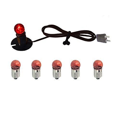 Alfred Kolbe Krippen AM 34 Weihnachtskrippen-Zubehör-Set Kabel mit Birne, 5 rote Ersatzbirnen 4,5 V und einen Halter für E 5,5 von Alfred Kolbe Krippen