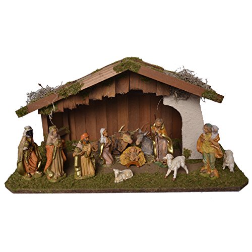 Alfred Kolbe Krippen Weihnachtskrippe, Braun, 52x25x25,5cm von Alfred Kolbe Krippen