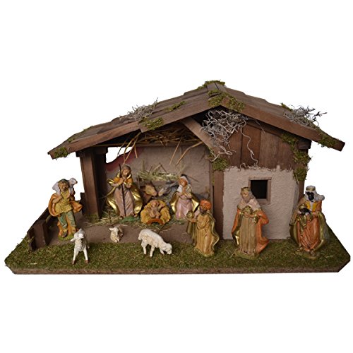 Alfred Kolbe Krippen Weihnachtskrippe, Braun, 59x30x29cm von Alfred Kolbe Krippen