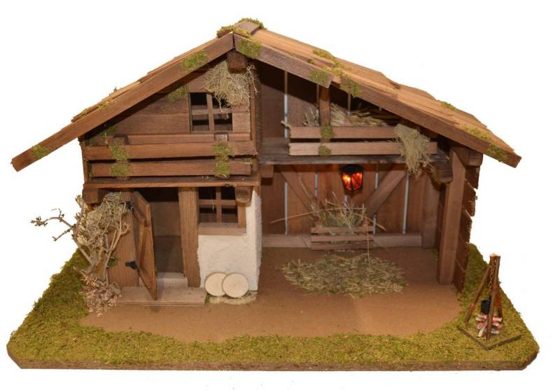 Alfred Kolbe Krippe Krippenstall ohne Trafo, mit Busch, Laterne, Lagerfeuer Alfred Kolbe Krippe Krippenstall ohne Trafo, mit Busch, Laterne, Lagerfeuer von Alfred Kolbe