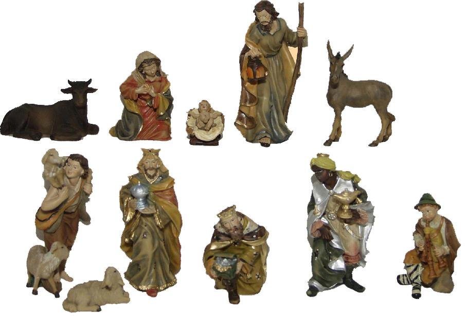 Alfred Kolbe Krippenfigur Weihnachtsdeko (Set, 11 St), naturfarbig gestaltet von Alfred Kolbe