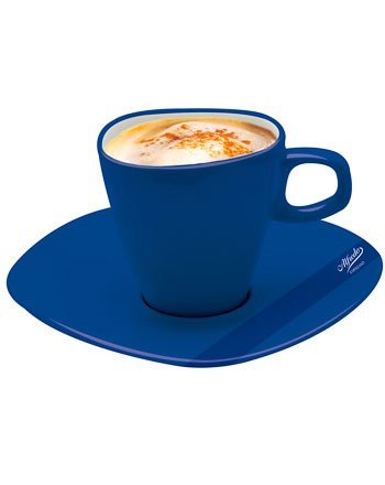 CAPPUCCINOTASSEN blau mit Untertassen von Alfredo Espresso, 6 Stück von Alfredo Espresso