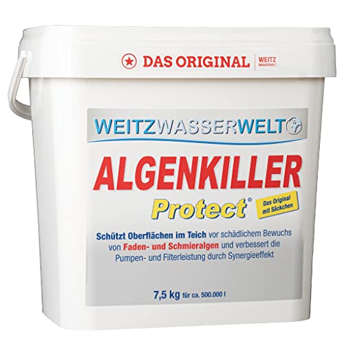 ALGENKILLER Protect® - Wasserpflege für Garten- und Schwimmteiche (7,5 kg - für max. 500.000 Liter) von Algenkiller Protect