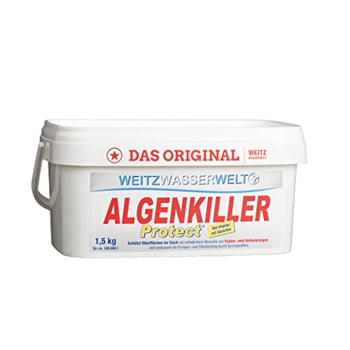 ALGENKILLER Protect® - Wasserpflege für Garten- und Schwimmteiche (1,5 kg - für max. 100.000 Liter) von Algenkiller Protect
