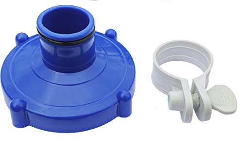 Adapter für Poolschlauch an Filteranlage für Quick-up Pools von Intex und Bestway (Ø 80 mm auf Ø 32 mm) mit Schlauchschelle von Algenschnapper