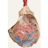 Kostenloser Versand Baltimore Maryland Karte Weihnachtsbaum Ornament Oyster Shell Urlaub Dekor Up-Cycled Vintage von AlgiersPointOysterCo