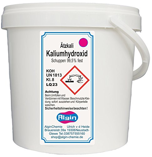 Algin Ätzkali - Kaliumhydroxid - 5 kg Eimer- Potassium Hydroxide - Seifenherstellung von Algin