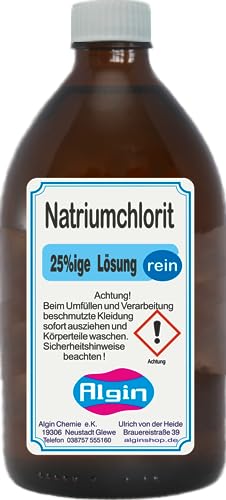 Algin Natriumchlorit 25% 3 x 500ml Braunglasflasche von Algin