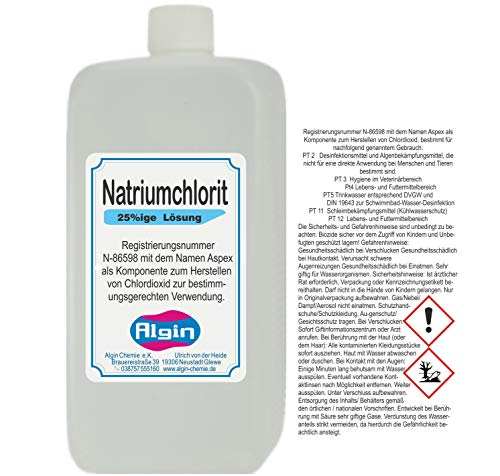 Natriumchlorit 25% 3x1000ml HDPE Flaschen Natriumchlorit 25% 3x1000ml HDPE Flaschen von Algin