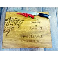 Dinner Is Coming Custom Schneidebrett. Lasergraviertes Handgefertigtes Schneidebrett Aus Holz. Geburtstag, Hochzeit, Jahrestag Geschenk Von Algis von AlgisCrafts