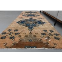 3'5 X 10' Ft Läufer, Vintage Oushak Teppichläufer 800 3000, Teppich Läufer von AliBabaCarpets