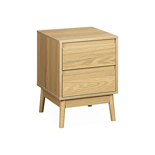 sweeek Nachttisch mit Holzdekor, Zwei Schubladen - Dune sweeek Nachttisch mit Holzdekor, Zwei Schubladen - Dune von sweeek