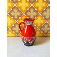 Fat Lava Jasba Vase | N 04612 18 Aus Keramik in Orange | 70Er Mid Century Vintage von AliceGroovy