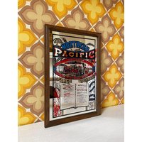 Pacific Railroad Spiegel/Bild Werbung Im Rahmen | 70Er Mid Century Vintage Pacific Railroad Spiegel/Bild Werbung Im Rahmen | 70Er Mid Century Vintage von AliceGroovy