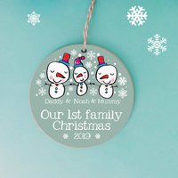 Personalisierte Familie Weihnachten Ornament, Erste Weihnachtsandenken von AlicePalaceDesigns