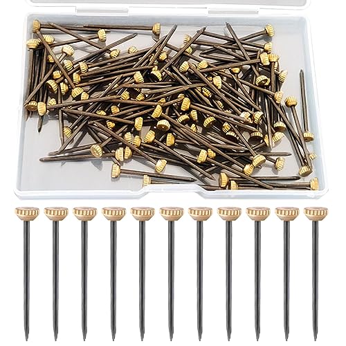 Alicer 120pcs Bilder Nagel, Nägel Zum Bilder Aufhängen Wand, Bilder-Aufhänger-Nägel, Bildernägel für Fotorahmen, Hängende Wanddekorationen(Schwarz + Gold) von Alicer