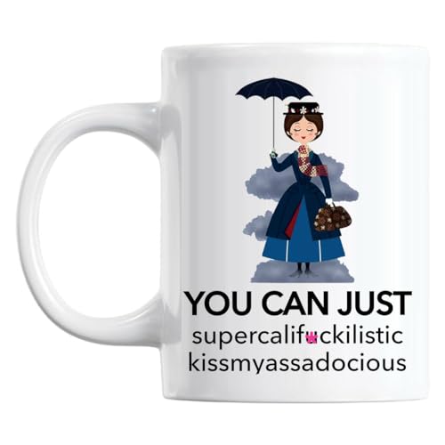 Mary Poppins Tasse, lustig, Wichteln, superkalifragilistisch, unhöflich, verschwitzt, Büro, Arbeit von Alicert5II